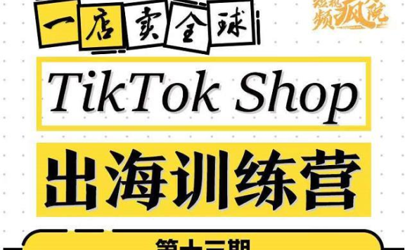 疯人院:TikTok Shop 出海训练营(一店卖全球)
